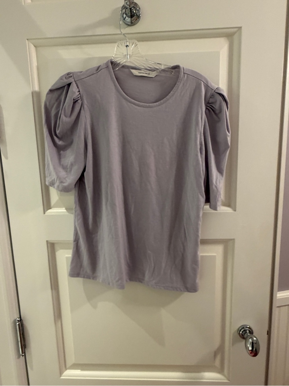 Rebecca Taylor Lavender Puff-Sleeve Tee